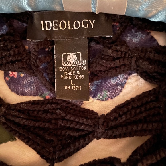 Ideology black knit T-style sleeveless top, size large - Picture 3 of 4